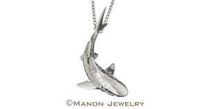Sterling silver shark by manon jewelry s300