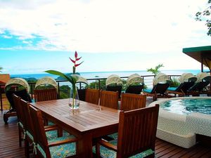 Pool view from villa tortuga s300