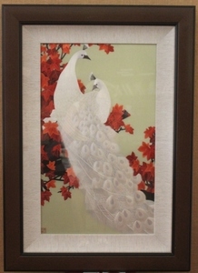 Silk art peacocks s300