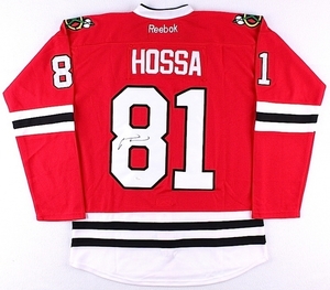 Main 1 marian hossa signed blackhawks jersey jsa coa pristineauction com s300